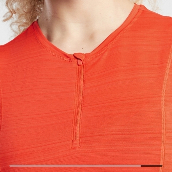 NWOT athleta UPF 50 bright coral orange top - Picture 2 of 12